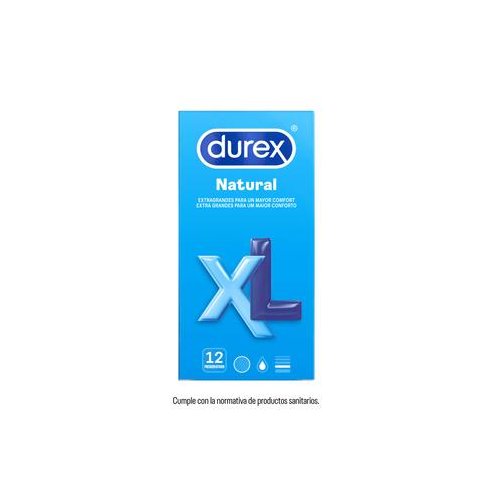 DUREX NATURAL XL PRESERVATIVOS 12 U